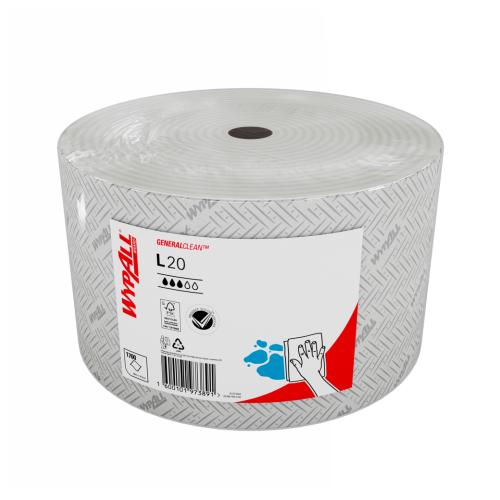 KC WypAll® Jumbo 2-Ply L20 Large Roll Wipers